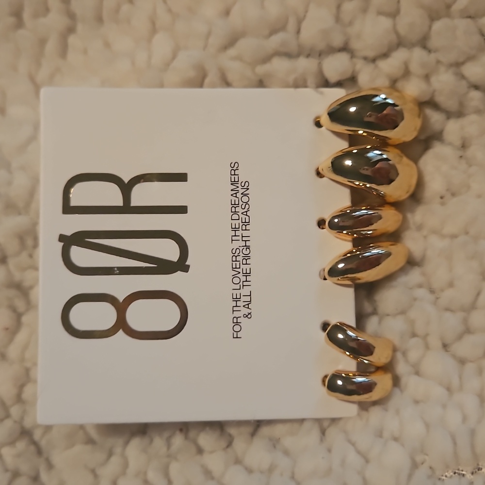 80R Gold Earrings Set of 3 Pierced